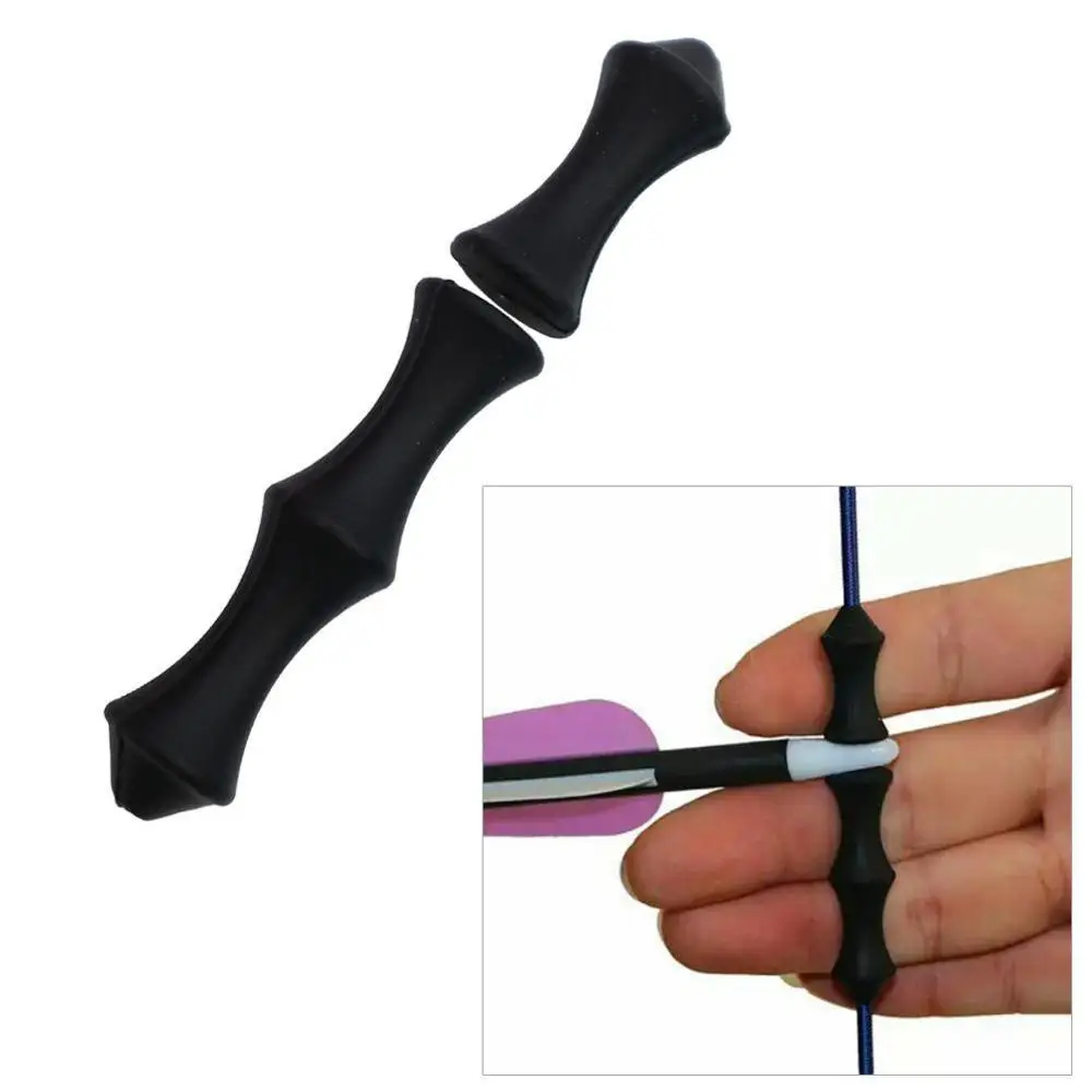 

5pcs Bow and Arrow Silicone Finger Archery Rubber Protective Roller Card String Shock Absorber Protection