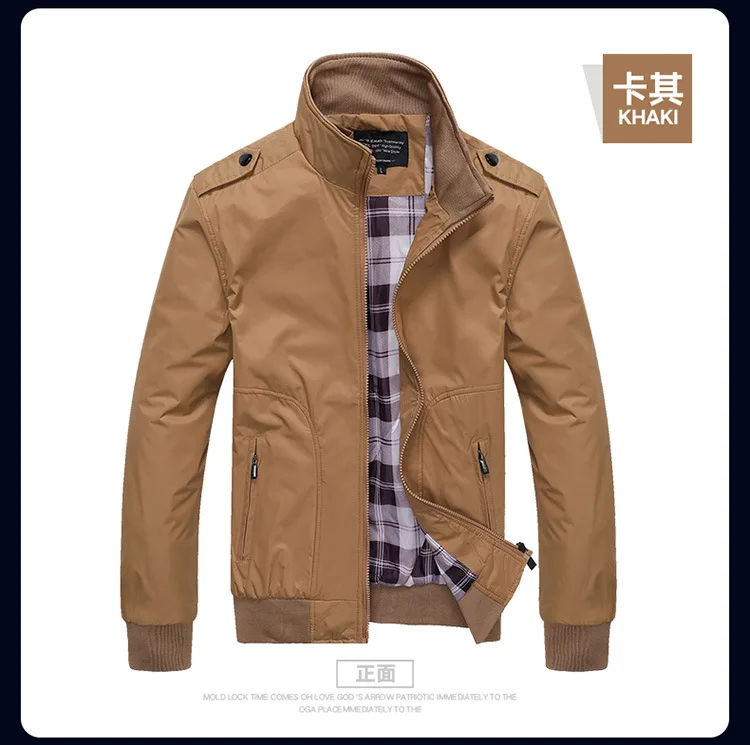 Spring And Autumn New Style Stand Collar Men Jacket Youth Casual Large Size MEN'S Coat Jacket Tops