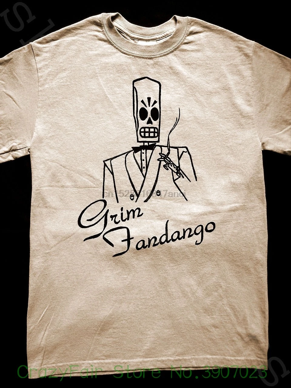 Grim Fandango Футболка (обезьянный остров ткацкий станок Lucasarts полный дроссельной день