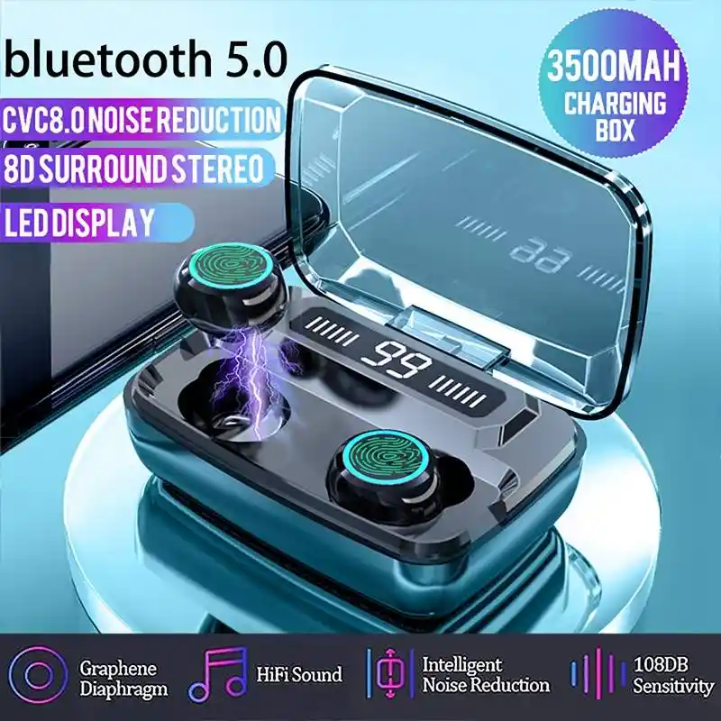 M11 Wireless Bluetooth 5 0 Earphone Cvc8 0 Noise Cancelling Tws Hifi 8d Stereo Earbuds Ipx7 Waterproof Sport Headset With Mic Bluetooth Earphones Headphones Aliexpress