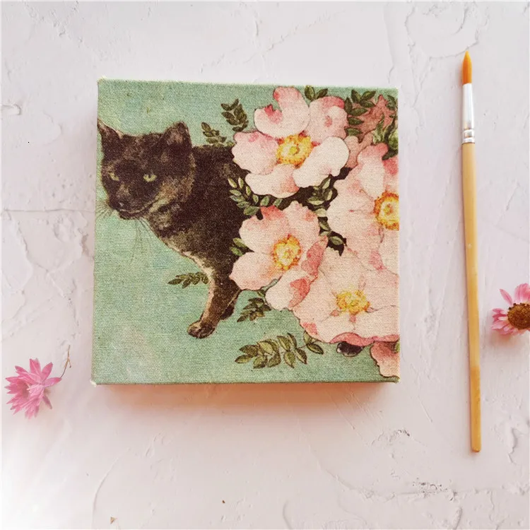 Серия кошек ручной работы Canson 300 г Акварельная бумага Рисование sketchbook 13x13 см aquarelle художественные принадлежности водная цветная книга руководство