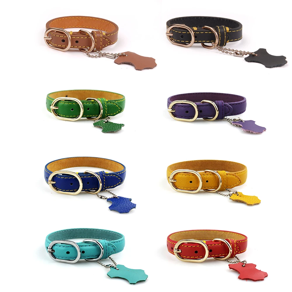 dog genuine leather collar (2)