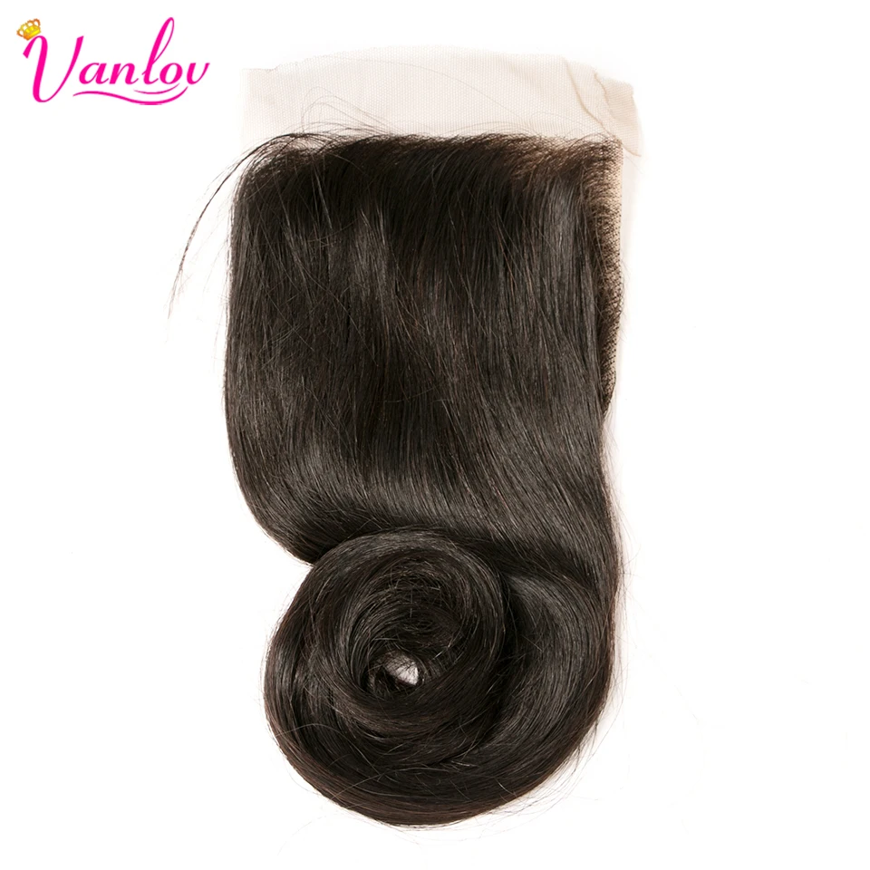 Vanlov Brazilian Loose Wave Lace Closure 100% Human Hair Preplucked Closure 4x4 Free Part Remy Hair 8-20 Inch Lace Closure (2)