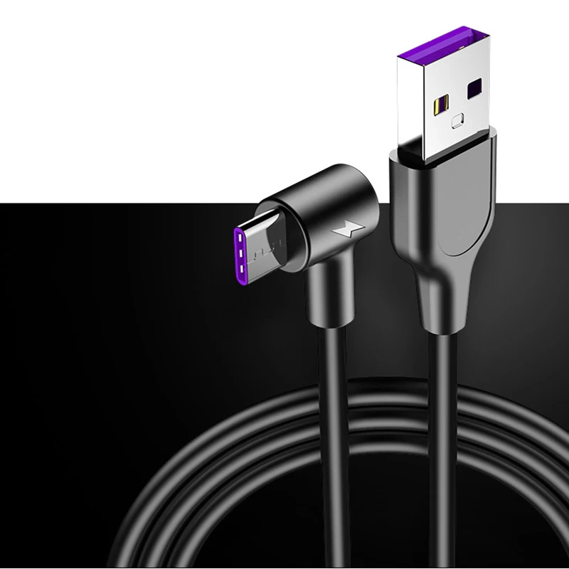 5A usb type-C кабель для huawei P30 Pro P20 mate 20 Быстрая зарядка type-C USB C кабель для samsung S10 S9 Xiaomi USBC супер зарядное устройство - Тип штекера: 5A Type C black
