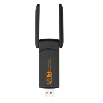 

1900Mbps Wireless WIFI Adapter with Antenna USB3.0 Dual Band 802.11Acbgn 2.4G/5GHz Gigabit for Laptop Desktop Computer