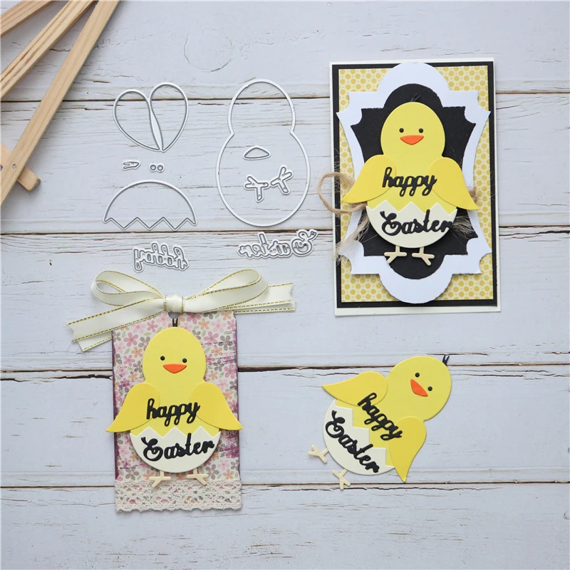 

Eastshape Happy Easter Letter Dies Chicken Metal Cutting Dies New 2019 for Card Making Scrapbooking Embossing Cuts Craft Dies