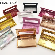 Новинка 25 мм коробка для упаковки накладных ресниц коробки для ресниц заказной ваш логотип поддельные 3d норковые ресницы блестящий чехол пустой Макияж для хранения ресниц