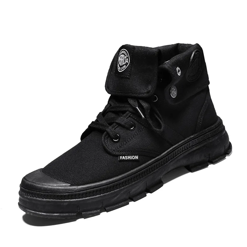 

Hight-top Retro Canvas Shoes 2019 Autumn New Style British-Style Flat Heel Martin Boots Korean-style Versatile Casual Shoes Men'