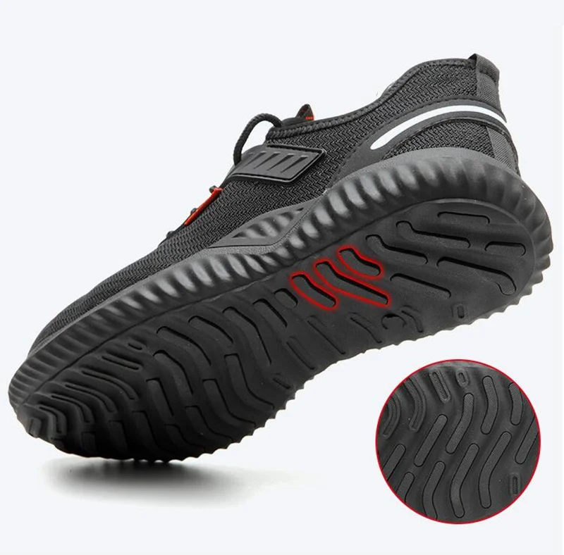 Indestructible Shoes Men Work Safety Shoes with Steel Toe Cap Puncture-Proof Boots Lightweight Breathable Sneakers Dropshipping