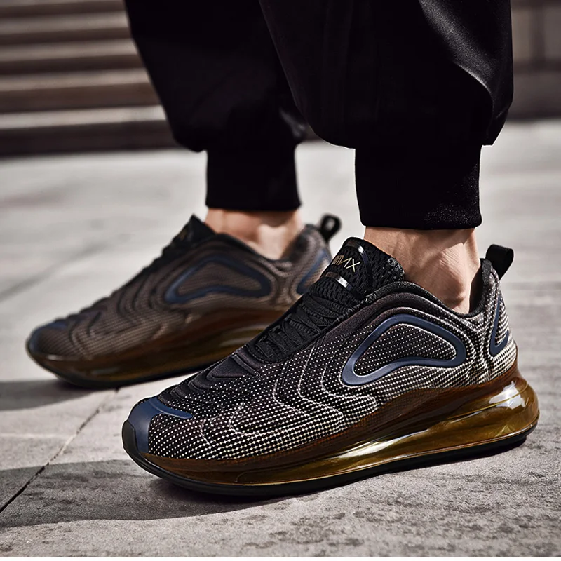 

TuYao Men's Running Slip on Shoes Autumn Tennis Sneakers Cushioning Outdoor Casual Sport Wide Black High Top Shoes For Male