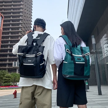 

American Harajuku Backpack High School College Students Fashion Wild Bag Female INS Travel Multi-function Multi-pocket Backpack