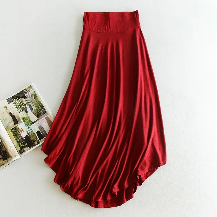 Skirt Women's New Style Modal High Waist Skirt Summer Korean-style WOMEN'S Wear Mid-length Half-length Dress