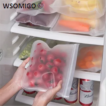 

Kitchen Accessories Food Storage Bags Kitchen Gadget Refrigerator Fruits Vegetables Reusable Food Sealed Packing Bags Cozinha-S
