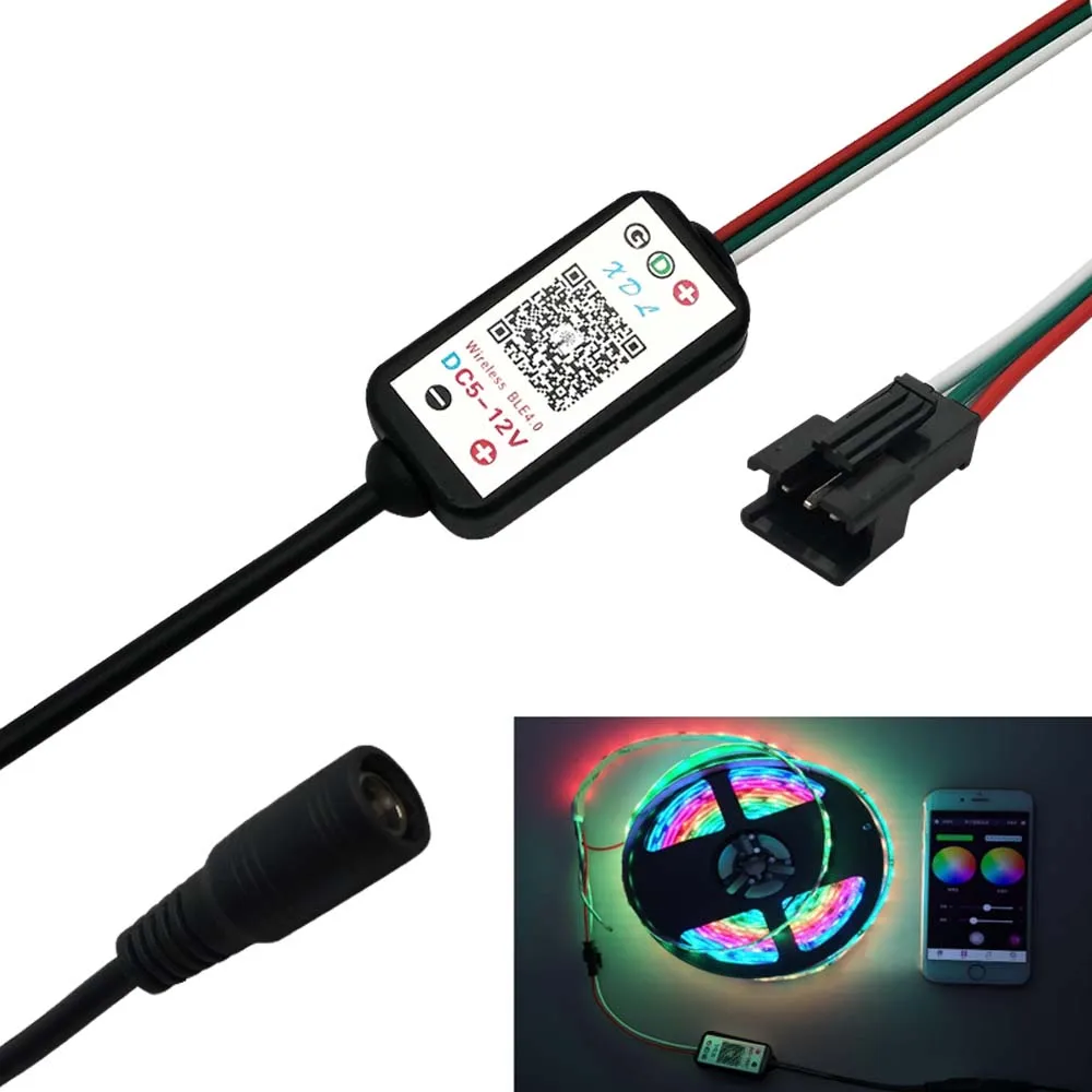 DC5-12V 192 Вт 3Pin Pixel Smart IC RGB светодиодный bluetooth контроллер для WS2811 WS2812 SK6812 светильник