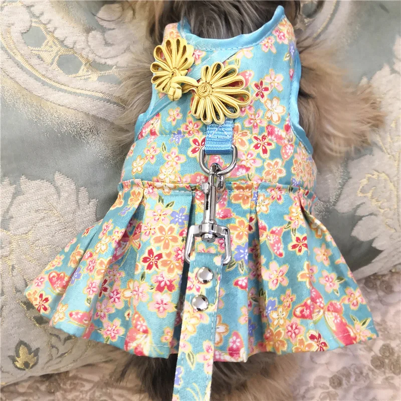 

Spring And Summer New Products Japanese Style And Wind Dogs And Cats COUPLE'S Anti-Break Free Chest And Back Pet Clothes Pet Sup