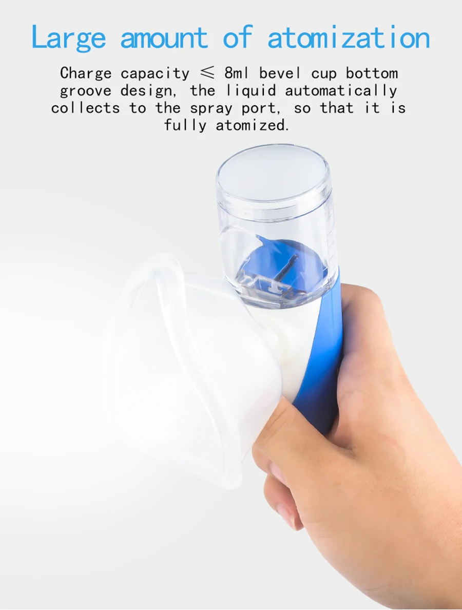 Portable Medical Mesh Nebulizer Freepower Fine Particles Ultrasonic Humidifier Atomizer Handheld Asthma Therapy Inhaler for Baby