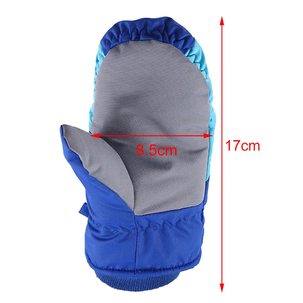Children Winter Warm Ski Gloves Boys/Girls Sports Waterproof Windproof Non-slip Snow Mittens Extended Wrist Skiing Gloves