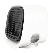 Air Cooler Fan Mini Desktop Air Conditioner with Night Light Mini USB Water Cooling Fan Humidifier Purifier