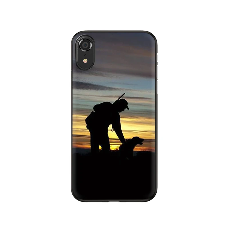 EWAU Hunter Dog hunting Silicone phone case for iphone 5 5s SE 6 6s 7 8 Plus X XR XS 11 Pro Max - Цвет: B5