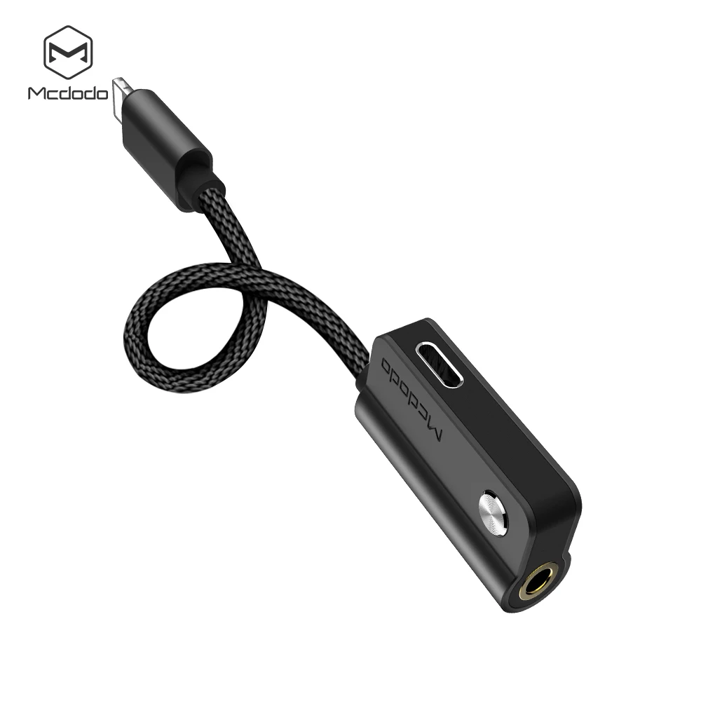 Mcdodo 2in 1 Audio Cable Adapter For IPhone X 8 7 3 5mm Jack Earphone Headphone