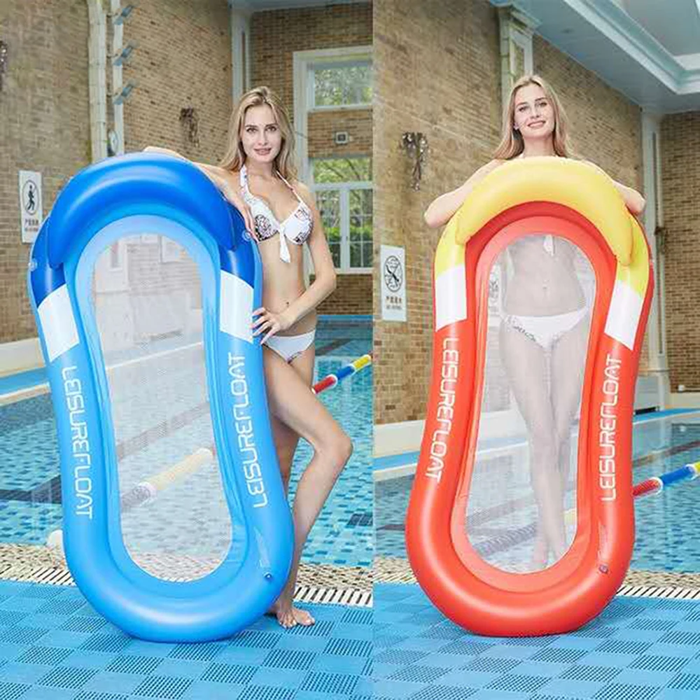 Newest Floating Water Hammock Inflatable Foldable Float Row Swimming Pool Floats Floating Lounge Sleeping Bed Water Sports Party