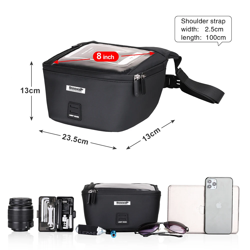 Rhinowalk Waterproof Motorcycle Front Pack with Raincover