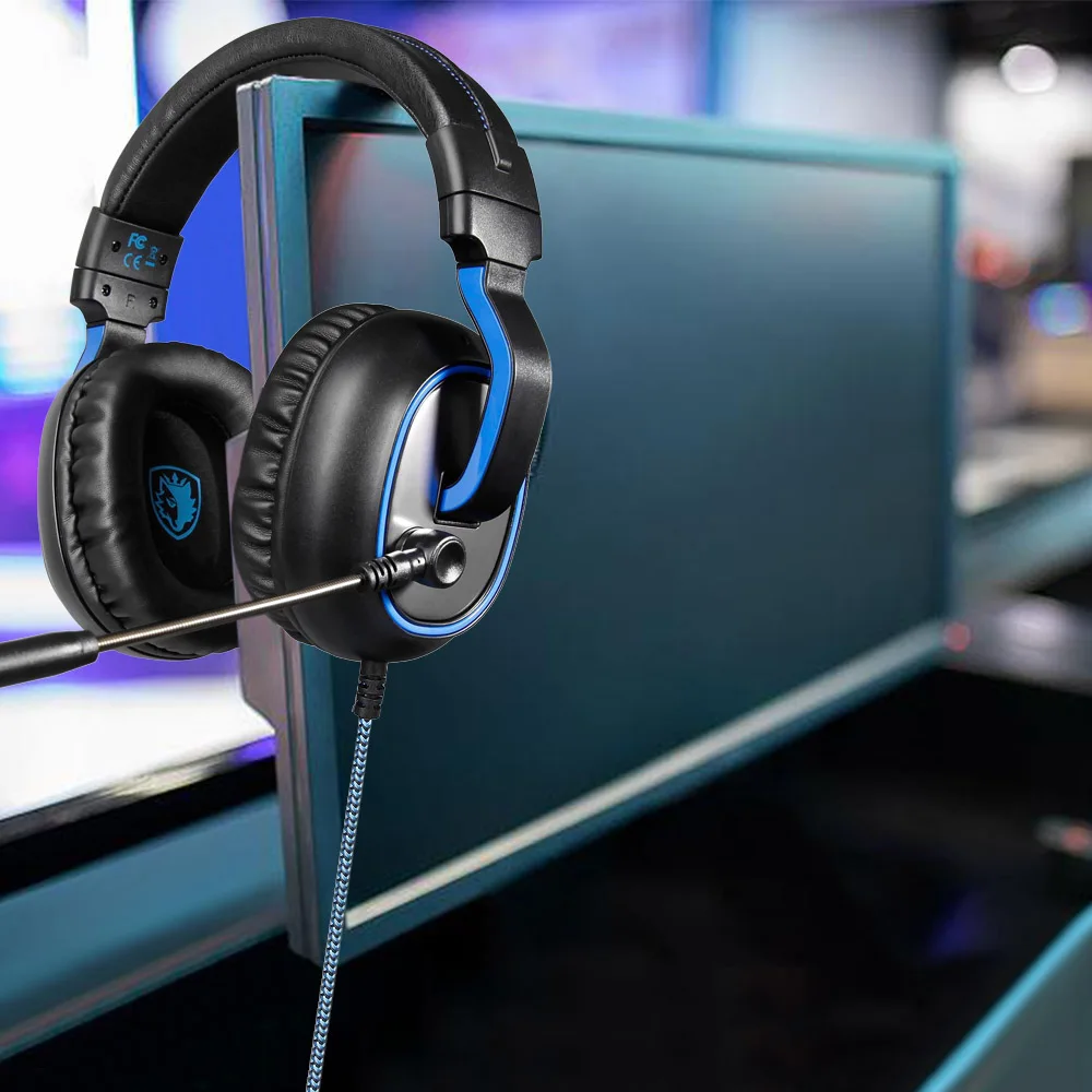 SADES игровая bluetooth-гарнитура 3,5 мм стерео наушники с микрофоном Регулятор громкости шумоподавляющая гарнитура для ПК телефонов
