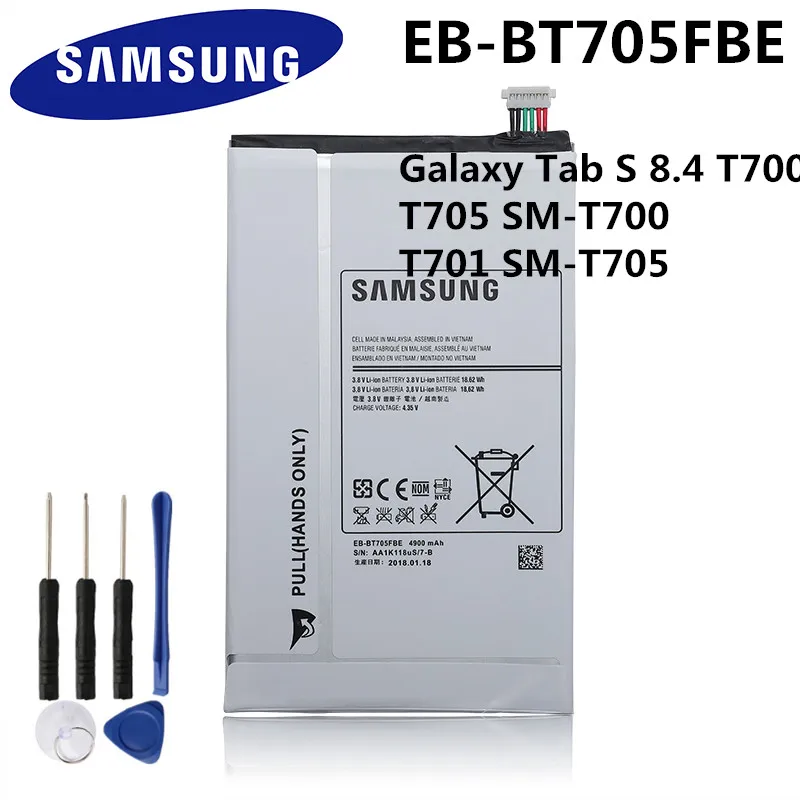 Аккумулятор для планшета Samsung GALAXY Tab S 100% EB-BT705FBC EB-BT705FBE 8 4 T705 SM-T700 мА · ч | Мобильные