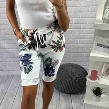 Для женщин повседневные спортивные Шорты yoga с модным принтом стрейч Бег спортивные штаны с высокой талией шорты для йоги