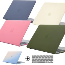 Матовый чехол для ноутбука Apple MacBook Air Pro retina 11 12 13 15 для mac book New Pro 13,3 15,4 дюймов A1706 A1932+ чехол для клавиатуры