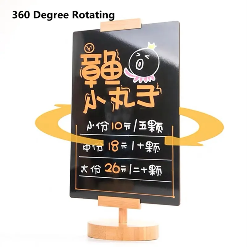 360 Degree Rotating A5 Table Card Price Display Board Bar Restaurant Advertising Reminder Notice Board Menu Sign Holder Stand