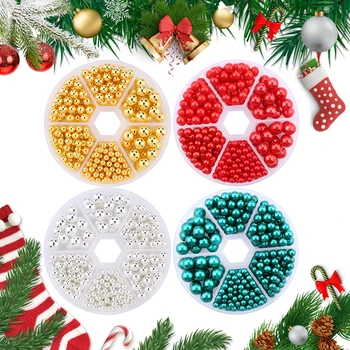 

Christmas Decor Pearls,Merry Christmas Tree Decorations Pearls Resin Beads Craft Decorate Diy For Home Cristmas Ornament Xmas