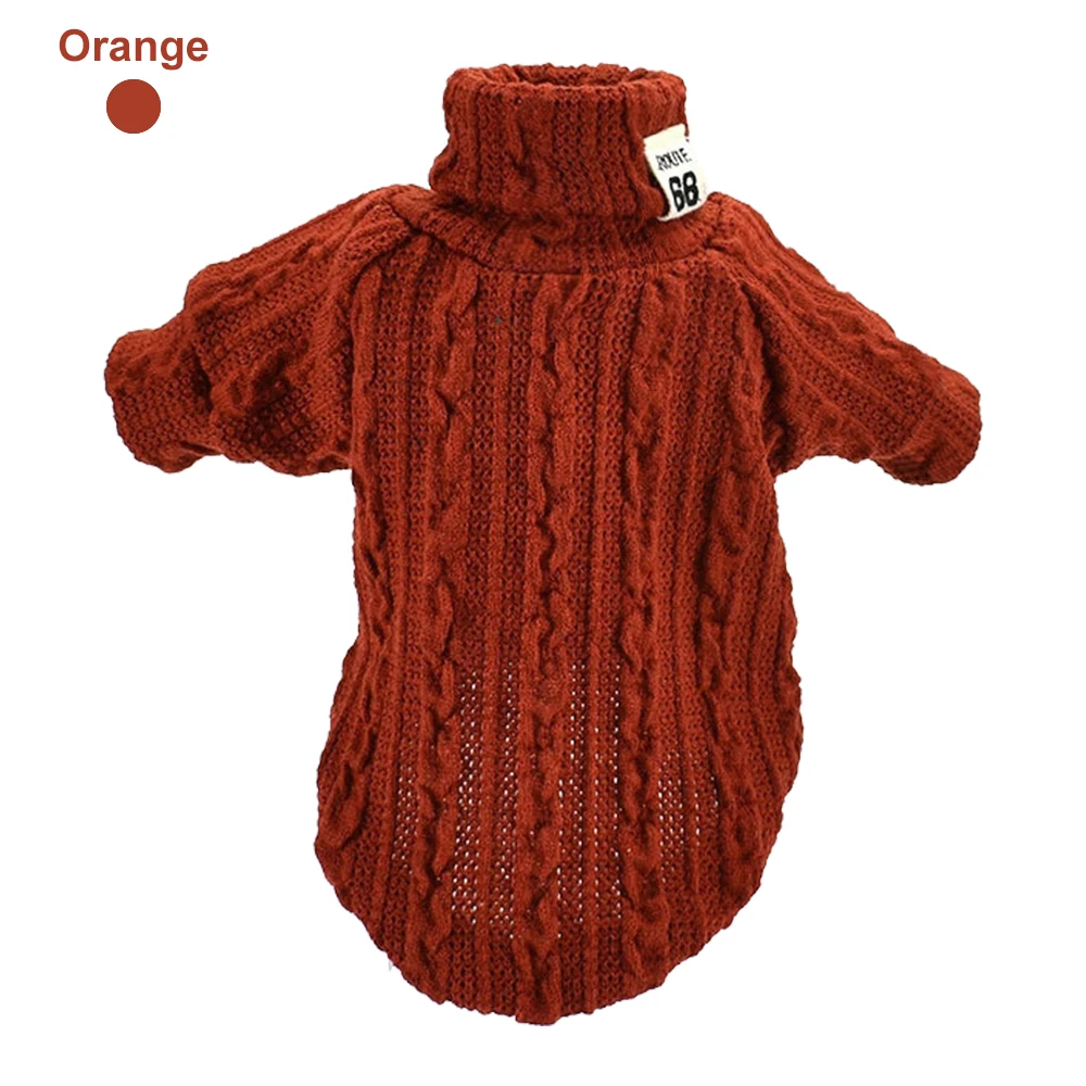 Pet Dog Sweater Cat Turtleneck Sweater Winter Warm Knitted Dog Clothes Small Dogs Clothing Puppy Coat Pet Wearing Products