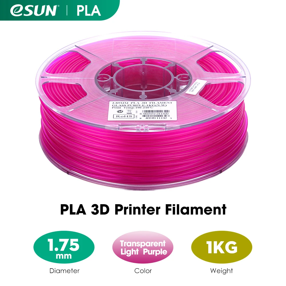 Esun Transparent Pla Filament 1.75mm,pla 3d Printer Filament 1kg(2.2 Lbs) Spool  3d Printing Material For 3d Printers And 3d Pen 3d Printing Materials  AliExpress