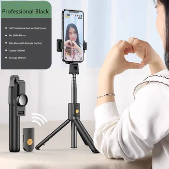 

Wireless Bluetooth Selfie Stick for iOS Android YouTube Live Foldable Mini Tripod Monopod Phone Self Stick With Bluetooth Remote