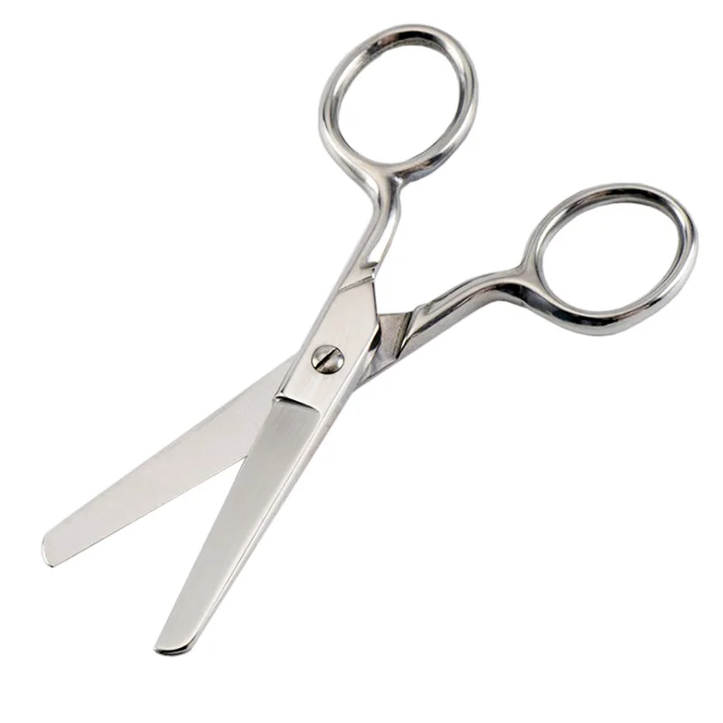 Stainless Steel Inox Curved Nail Scissors With Round Tips For