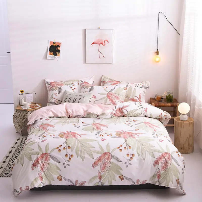 

Yaapeet 3/4pcs Brief Pretty Bedding Set Pastoral Home Twin Size Bed Sheets Breathable Plaid Pillowcase Popular Warm Duvet Cover