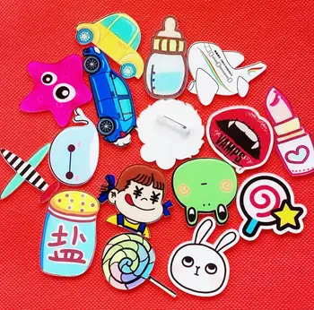 

wholesale! Planes, lollipops, baby bottles cars plane Brooch Acrylic Badges Backpack Pin Badge Decoration Badges for Clothing