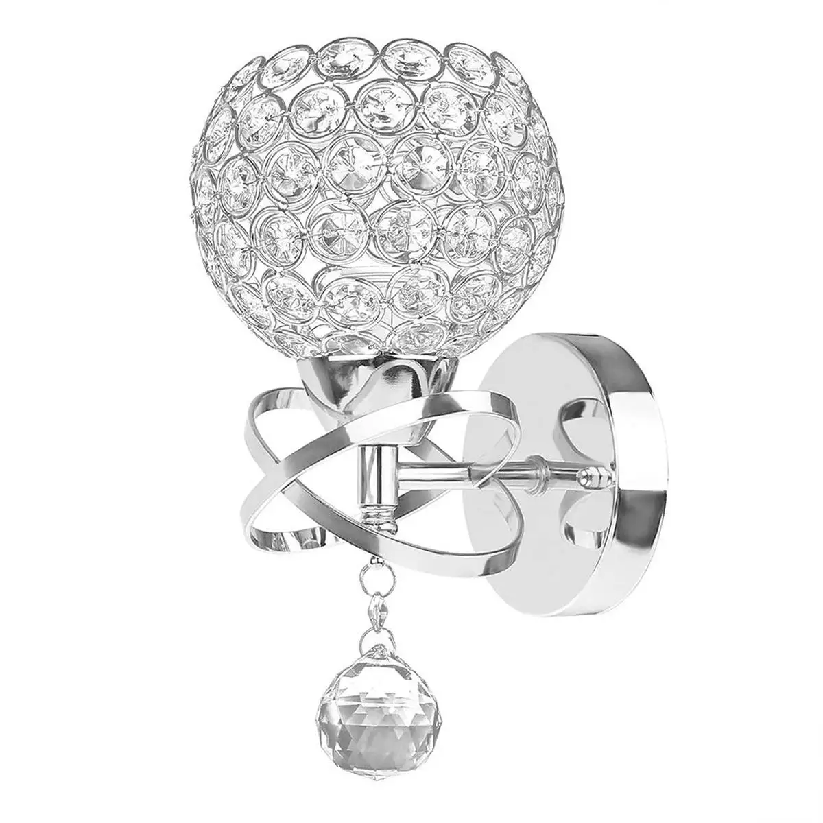

Crystal Iron Wall Lamp Modern Light Sconce Light Bulb 360 Degree Indoor Lighting for Bedroom Bedside Hallway Stairway Lighting