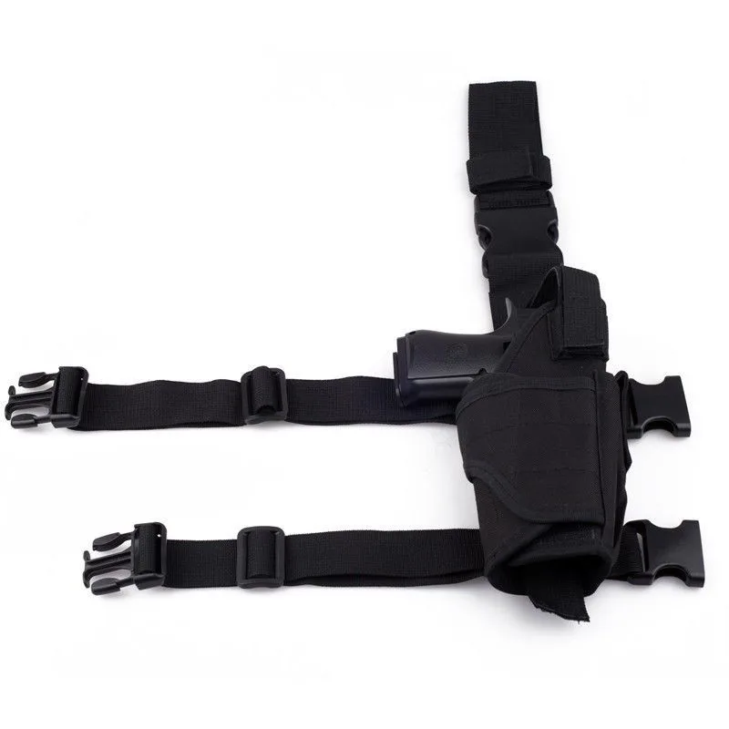 Wraparound Adjustable Leg Holster Military Tactical Gun Bag Shooting Pistol Stock Thigh Holster Fits Any Model