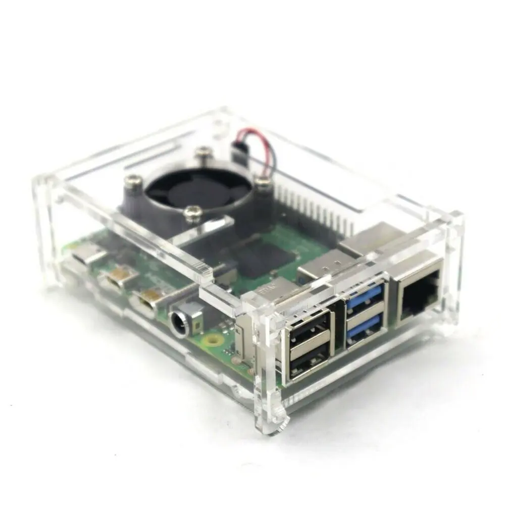 Для Raspberry Pi 4 Модель B материал корпуса ABS с вентилятором классический цветной чехол для Raspberry Pi 4 Модель B прозрачный акриловый