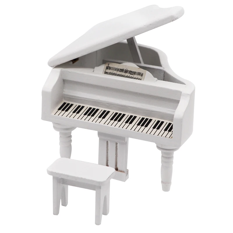 Высокое качество деревянный большой рояль мини кукольная мебель модель для 1/12