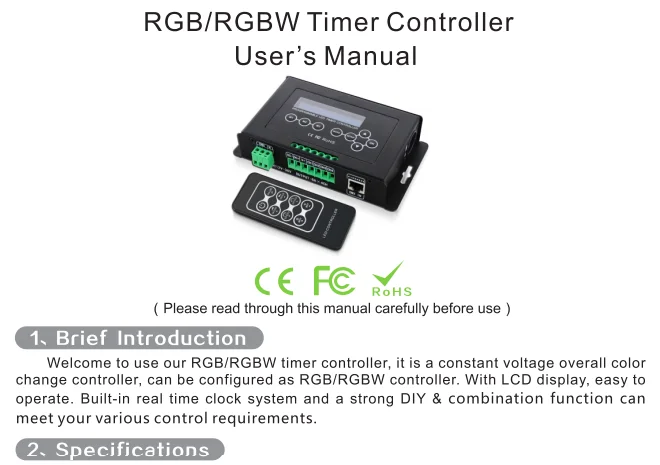 BC-300 программируемый светодиодный контроллер RGB RGBW ленточный контроллер программируемый таймер светильник DMX 512 контроллер сигнала DC12V-36V
