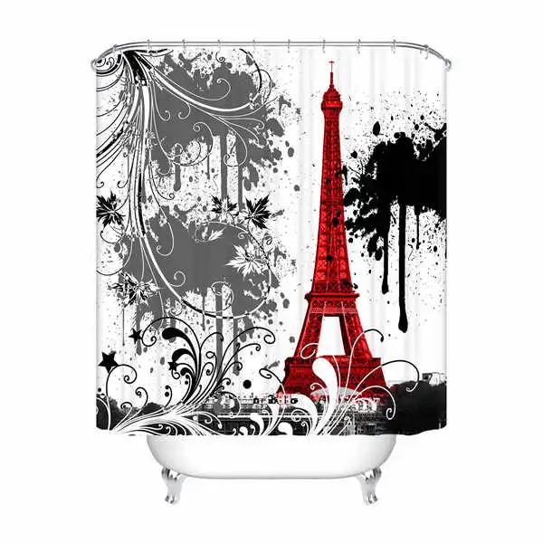 Shower Curtain Пользовательские водонепроницаемые занавески для душа в стиле ретро с принтом в стиле ретро декор для ванной комнаты различных размеров#180324-01-18 - Цвет: Shower Curtain