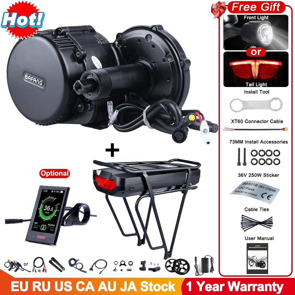 Bafang BBS02B 48V 750 Вт середине приводной двигатель для электрического велосипеда