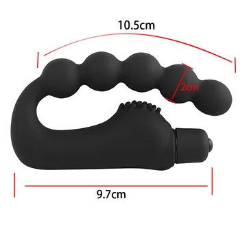 

Black Silicone Battery Powered 10 Speed Bead Butt Plug Party Valentine's Day Gifts