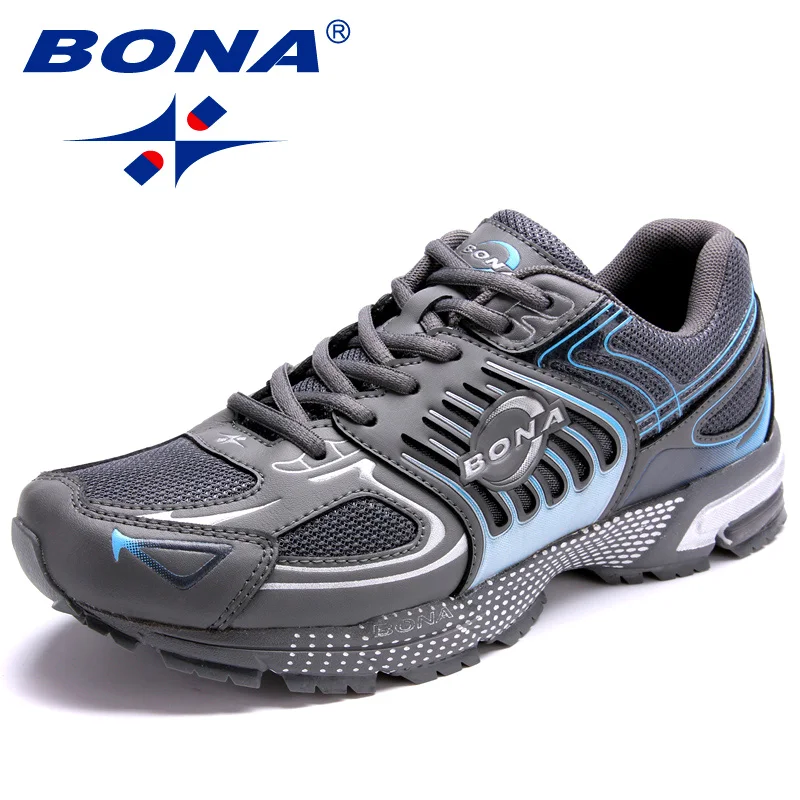 BONA/Новинка года; дизайнерская повседневная обувь в популярном стиле; Мужская Уличная обувь; мужские кроссовки из сетчатого материала; Мужская обувь для отдыха; модная обувь