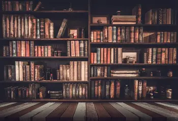 

2020 Vintage Bookshelf Bachelor Photography Backdrops Adults Photographic Background Books Props for Photo Studio