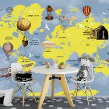 Индивидуальные Современные мультфильм карта мира Обои для рабочего стола