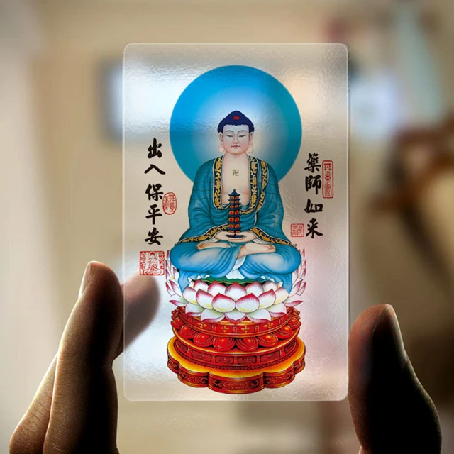 Nanwu Gyógyszerész Buddha Átlátszó Pvc Műanyag Kártya, Tangka, Foka Ason A Fény Kinyitása - Image 4